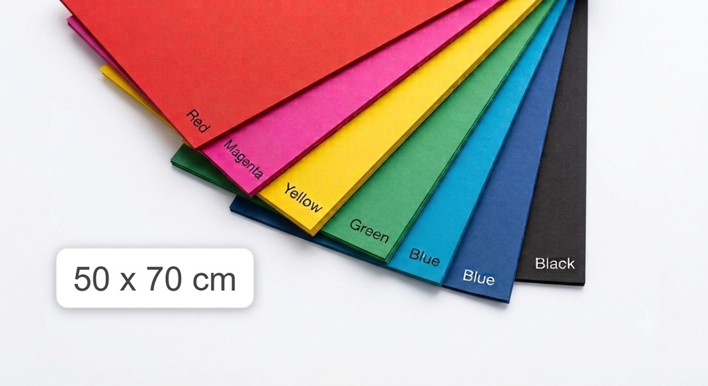 [BOD-272-28] Cartulina 50 × 70 colores surtidos